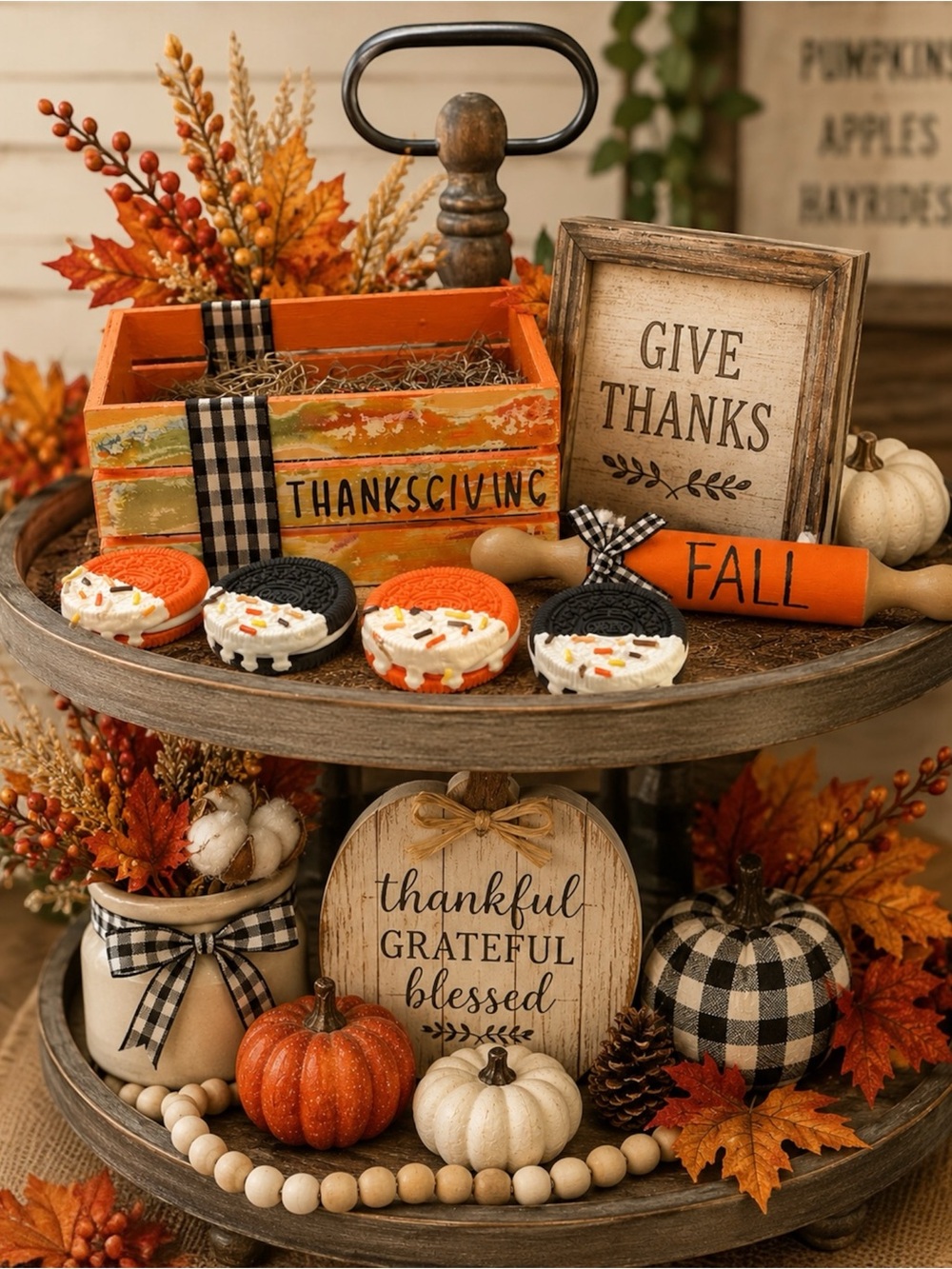 Thanksgiving Mini Decor Set | Fall Tiered Tray Decor 🍂